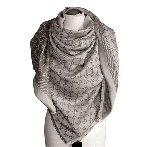 gucci wool silk gg guccissima logo scarf shawl wrap|gg wool jacquard scarf.